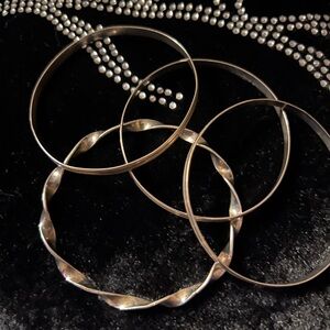 STERLING SILVER BRACELETS - TOTAL OF 4